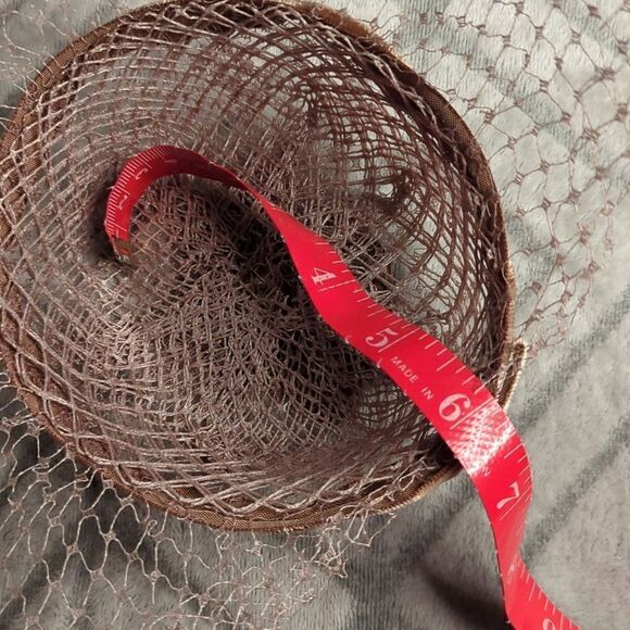 Wedding fascinator, taupe fascinator, taupe pill box with veil - Picture 8 of 10